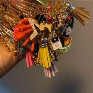 Charm bangle bracelets